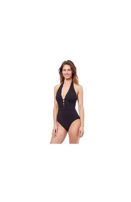 Profile by Gottex Rendez-Vous Halter One Piece Swimsuit in Black