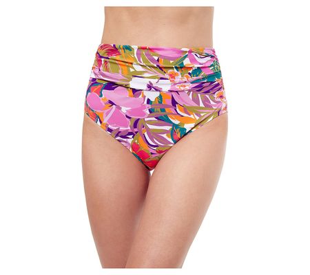 Profile by Gottex Tropikaia High Waist Shirred Swim Bottom