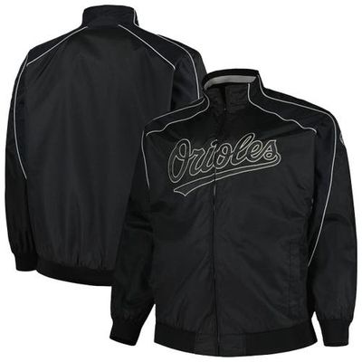 PROFILE Men's Black Baltimore Orioles Nylon Full-Zip Jacket