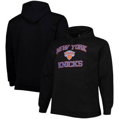 PROFILE Men's Black New York Knicks Big & Tall Heart & Soul Pullover Hoodie