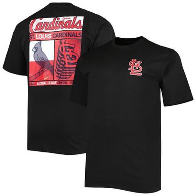 PROFILE Men's Black St. Louis Cardinals Two-Sided T-Shirt