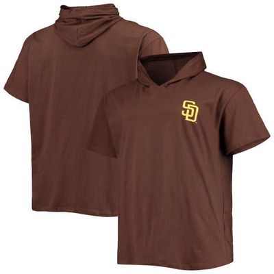 PROFILE Men's Brown San Diego Padres Big & Tall Jersey Short Sleeve Pullover Hoodie T-Shirt