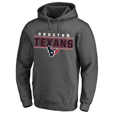 PROFILE Men's Charcoal Houston Texans Big & Tall Logo Pullover Hoodie