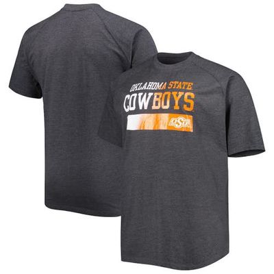 PROFILE Men's Charcoal Oklahoma State Cowboys Big & Tall Raglan T-Shirt