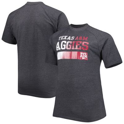 PROFILE Men's Charcoal Texas A & M Aggies Big & Tall Raglan T-Shirt