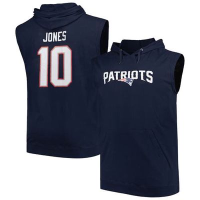 PROFILE Men's Fanatics Branded Mac Jones Navy New England Patriots Big & Tall Muscle Pullover Hoodie