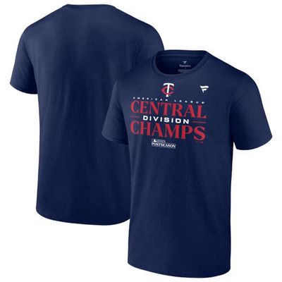 PROFILE Men's Fanatics Branded Navy Minnesota Twins 2023 AL Central Division Champions Locker Room Big & Tall T-Shirt