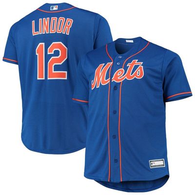 PROFILE Men's Francisco Lindor Royal New York Mets Big & Tall Replica Player Jersey