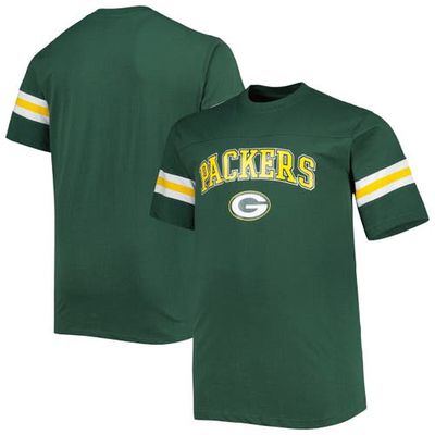 PROFILE Men's Green Green Bay Packers Big & Tall Arm Stripe T-Shirt
