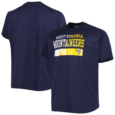 PROFILE Men's Navy West Virginia Mountaineers Big & Tall Raglan T-Shirt