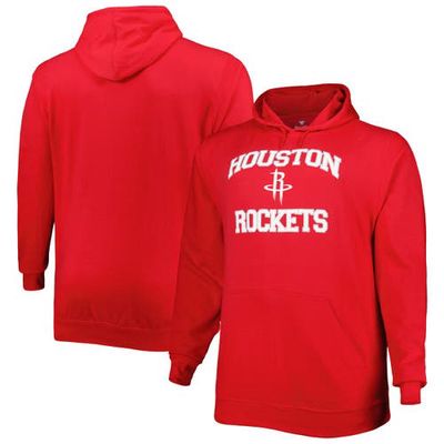 PROFILE Men's Red Houston Rockets Big & Tall Heart & Soul Pullover Hoodie