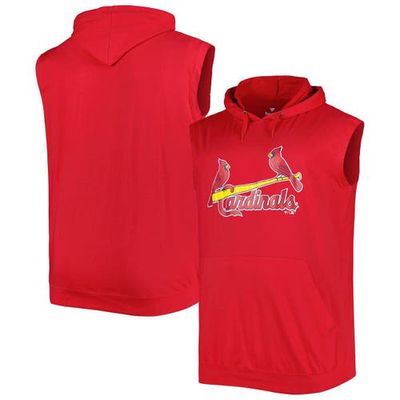 PROFILE Men's Red St. Louis Cardinals Jersey Pullover Muscle Hoodie