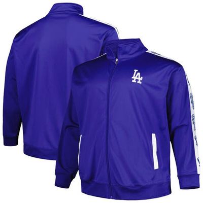 PROFILE Men's Royal Los Angeles Dodgers Big & Tall Tricot Track Full-Zip Jacket