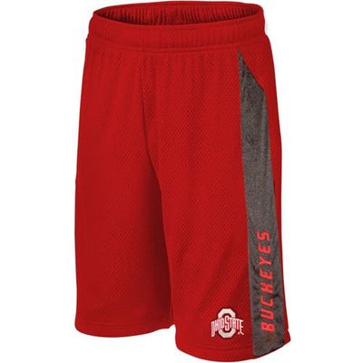 PROFILE Men's Scarlet Ohio State Buckeyes Big & Tall Textured Inserts Mesh Shorts