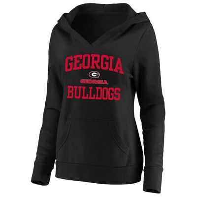 PROFILE Women's Champion Black Georgia Bulldogs Plus Size Heart & Soul Notch Neck Pullover