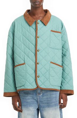 Profound Quilted Cotton Jacket in Teal