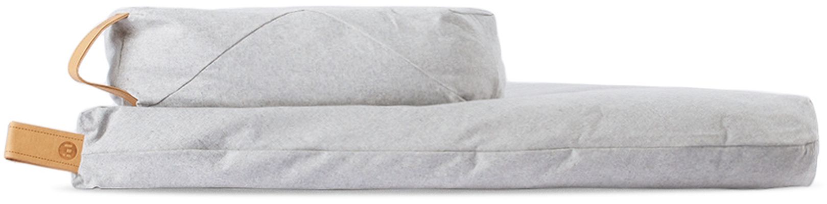 project full Gray Natural Canvas Meditation Cushion Set