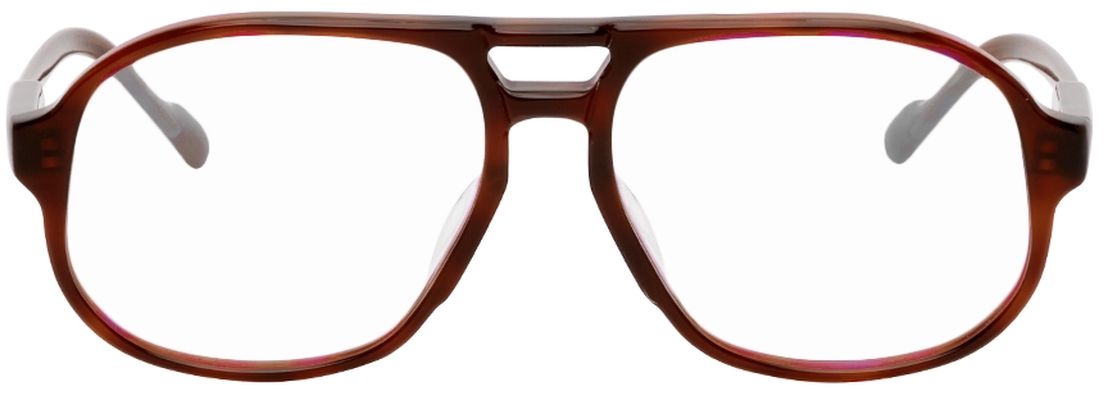 PROJEKT PRODUKT Brown Acetate Aviator Glasses