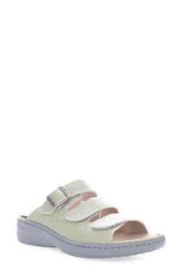 Propét Breezy Walker Slide Sandal in Summer Green 