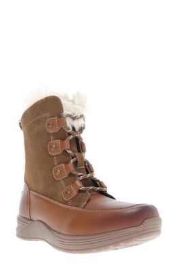 Propét Dulcie Faux Fur Trim Bootie in Brown