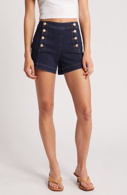 Prosperity Denim Sailor Denim Shorts in Dark Blue 