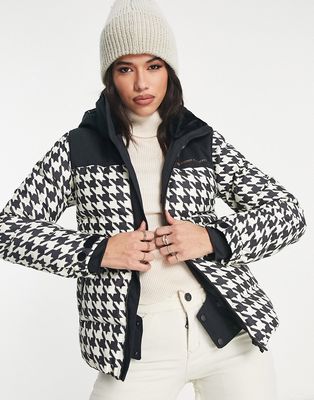 Protest Breey snow jacket in black dogstooth