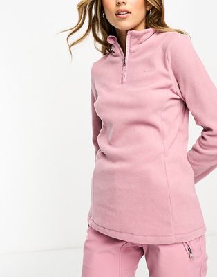 Protest Mutez quarter zip base layer in pink