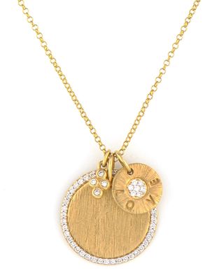 Provence 18K Yellow Gold Diamond 3-Charm Necklace