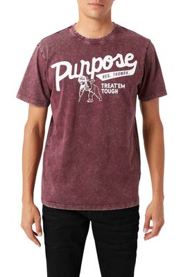 PRPS Banner Graphic T-Shirt in Burgundy