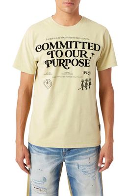 PRPS Committed Graphic T-Shirt in Green Tan