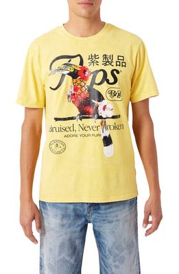 PRPS Coral Graphic T-Shirt in Yellow