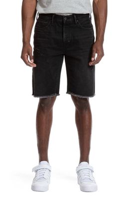 PRPS Distressed Cutoff Denim Shorts in Black