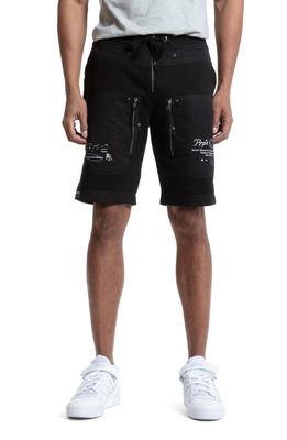 PRPS Gil Cotton Cargo Shorts in Black