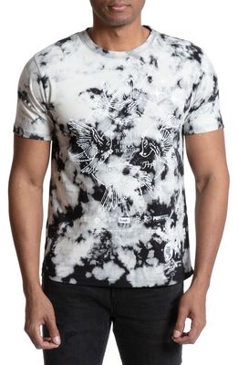 PRPS Harland Tie Dye Cotton Graphic Tee in White
