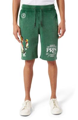 PRPS Paradise French Terry Bermuda Shorts in Dill