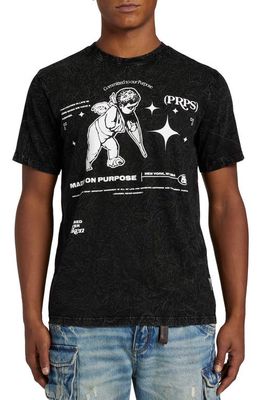 PRPS Rigged Cotton Graphic T-Shirt in Black