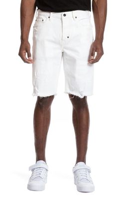 PRPS Ripped Cutoff Denim Shorts in White