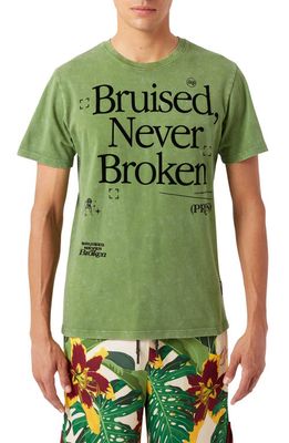 PRPS Tiki Flocked Graphic T-Shirt in Lime Green