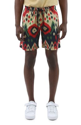 PRPS x SOUL Specter Drawstring Shorts in Red Multi