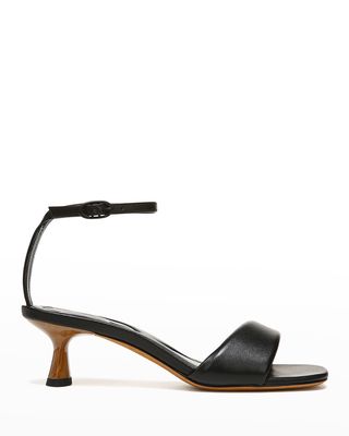 Prue Leather Ankle-Strap Sandals