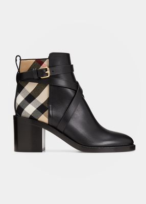 Pryle Equestrian Check Ankle Booties