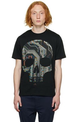 PS by Paul Smith Black Circuit Skull T-Shirt