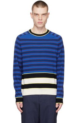 PS by Paul Smith Blue Intarsia Sweater