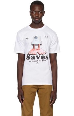 PS by Paul Smith White 'Saves' T-Shirt