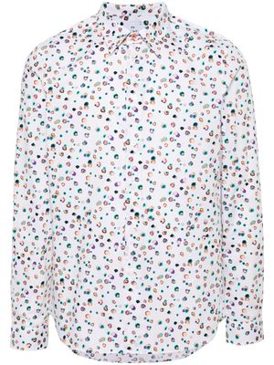 PS Paul Smith abstract-pattern cotton shirt - White