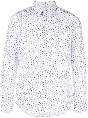 PS Paul Smith abstract-print long-sleeve shirt - White