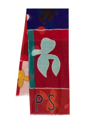 PS Paul Smith abstract-print wool scarf - Multicolour