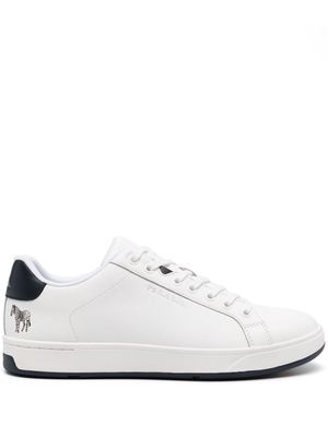 PS Paul Smith Albany zebra-print leather sneakers - White