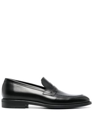 PS Paul Smith almond-toe leather penny loafers - Black