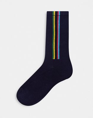 PS Paul Smith ankle socks in navy with stripe detail